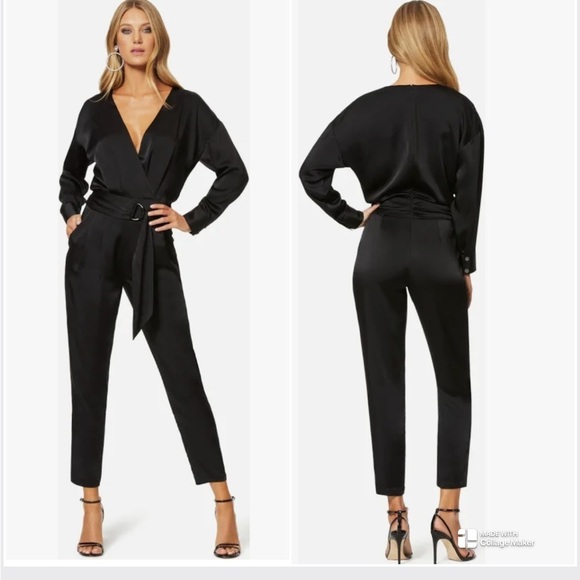 NWT! Ramy Brook Women's Crosby Jumpsuit in Black Sz 10 - Picture 1 of 15